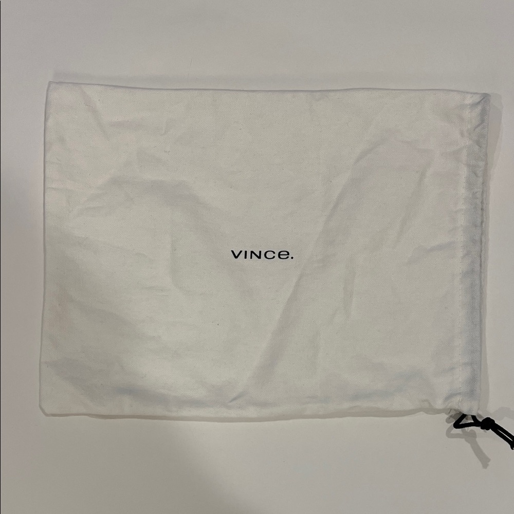 Vince White Drawstring Pouch